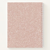 Monogramm des rosa Glitzer Notizblock (Rückseite)