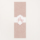 Monogramm des rosa Glitzer Yogamatte (Vorderseite)