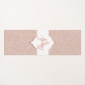Monogramm des rosa Glitzer Yogamatte (Vorderseite (Horizontal))