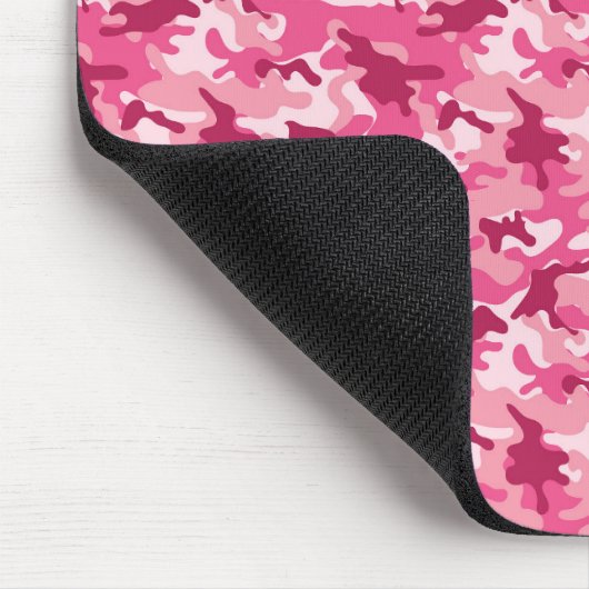 Monogramm des rosa MilitärRetro-Camouflage-Stifts Mousepad (Ecke)