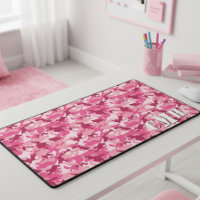 Monogramm des rosa MilitärRetro-Camouflage-Stifts