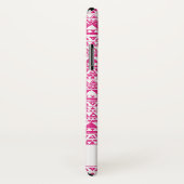 Monogramm des rosa Stammmusters Case-Mate iPhone Hülle (Hinten/Rechts)