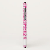 Monogramm des rosa Stammmusters Case-Mate iPhone Hülle (Hinten/Links)