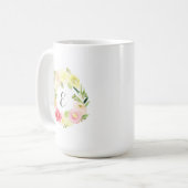 Monogramm des rosa u. gelbes kaffeetasse (Vorderseite Links)