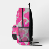 Monogramm des rosa und weißen Kuhmusters Bedruckter Rucksack (Rechts)