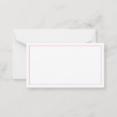 Monogramm des rosa und weißen Palm Palmetto Tree Mitteilungskarte (Rückseite)