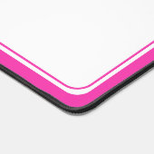 Monogramm des rosa und weißen Palm Palmetto Tree Schreibtischunterlage (Ecke)