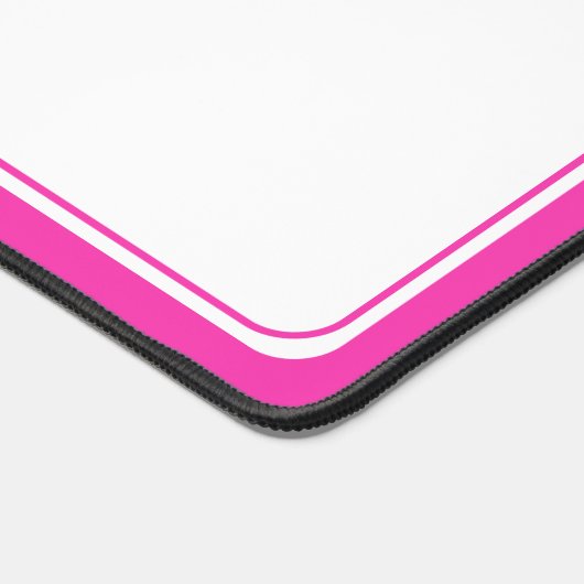 Monogramm des rosa und weißen Palm Palmetto Tree Schreibtischunterlage (Ecke)