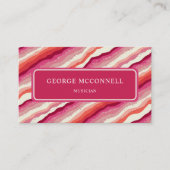 Monogramm des rosafarbenen, rosa, roten Orangen-Wa Visitenkarte (Vorderseite)