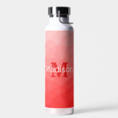 Monogramm des roten, geometrischen Messemusters Trinkflasche (Links)