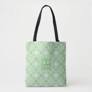 Monogramm des roten, modernen geometrischen Batik- Tasche