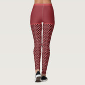 Monogramm des roten schwarzen Prüfmusters, kundens Leggings (Rückseite)