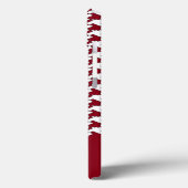 Monogramm des roten und weißen Hahnentrittmusters Case-Mate iPhone Hülle (Rückseite / Links)