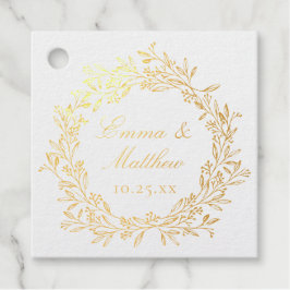 Monogramm des rustikalen Botanischen Wraath-Logos Geschenkanhänger