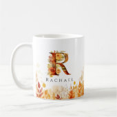 Monogramm des Rustikalfalles des Herbstes R Kaffeetasse (Links)