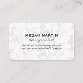 Monogramm des Salon-Werkzeugmusters Visitenkarte (Rückseite)