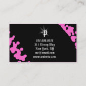 MONOGRAMM des SCHIMMER-311-PINK Visitenkarte (Rückseite)