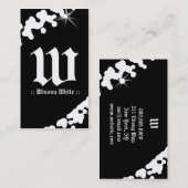 MONOGRAMM des SCHIMMER-311-WHITE Visitenkarte (Vorne/Hinten)