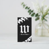 MONOGRAMM des SCHIMMER-311-WHITE Visitenkarte (Stehend Vorderseite)