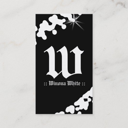 MONOGRAMM des SCHIMMER-311-WHITE Visitenkarte (Vorderseite)