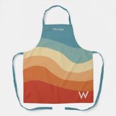 Monogramm des schmalen Retrostreifens Schürze (Vorderseite)