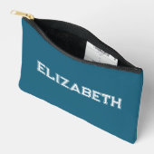 Monogramm des Schriftartes der Blue University Zubehörtasche (Offen)