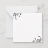 Monogramm des Schwarz-Weiß-Wappen Mitteilungskarte (Rückseite)