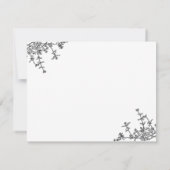 Monogramm des Schwarz-Weiß-Wappen Mitteilungskarte (Rückseite)