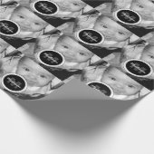 Monogramm des Schwarz-weißen Fotos anpassen Geschenkpapier (Ecke)