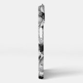 Monogramm des Schwarz-weißen Fotos anpassen iPhone Hülle (Rechte Seite)