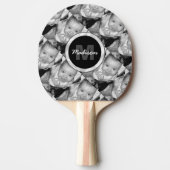 Monogramm des Schwarz-weißen Fotos anpassen Tischtennis Schläger (Vorderseite)