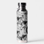 Monogramm des Schwarz-weißen Fotos anpassen Trinkflasche (Rechts)