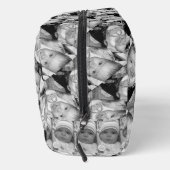 Monogramm des Schwarz-weißen Fotos anpassen Waschbeutel (Rechts)