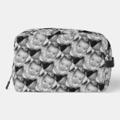 Monogramm des Schwarz-weißen Fotos anpassen Waschbeutel (Rückseite)