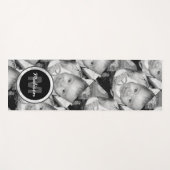 Monogramm des Schwarz-weißen Fotos anpassen Yogamatte (Vorderseite (Horizontal))