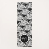 Monogramm des Schwarz-weißen Fotos anpassen Yogamatte (Vorderseite)