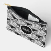 Monogramm des Schwarz-weißen Fotos anpassen Zubehörtasche (Offen)