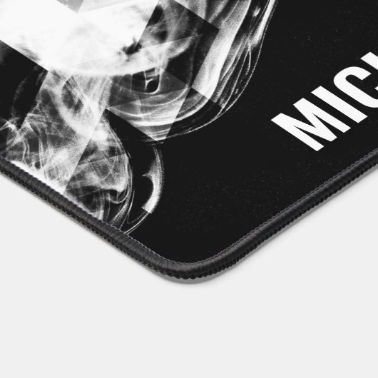 Monogramm des Schwarz-weißen funkelnd Dreiecks Schreibtischunterlage (Ecke)