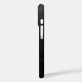 Monogramm des schwarzen Glitzer Case-Mate iPhone Hülle (Rückseite / Links)