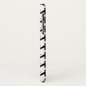 Monogramm des schwarzen Hahnentrittmusters Case-Mate iPhone Hülle (Hinten/Links)