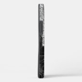 Monogramm des schwarzen Silber-Glitzer Case-Mate iPhone Hülle (Rückseite / Rechts)