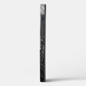 Monogramm des schwarzen Silber-Glitzer Case-Mate iPhone Hülle (Rückseite / Links)