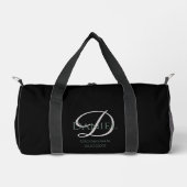 Monogramm des Schwarzen Trauzeugen Duffle Bag (Vorderseite)