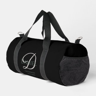 Monogramm des Schwarzen Trauzeugen Duffle Bag