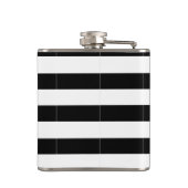 Monogramm des schwarzen und weißen Pinguins Flachmann (Rückseite)