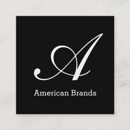 Monogramm des seriellen Typs (Änderung 3) Quadratische Visitenkarte (Vorderseite)