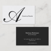 Monogramm des seriellen Typs (Änderung 3) Visitenkarte (Vorne/Hinten)