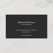 Monogramm des seriellen Typs (Änderung 3) Visitenkarte (Rückseite)