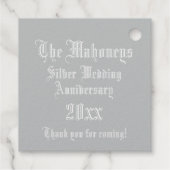 Monogramm des SilberJahrestags Geschenkanhänger (Rückseite)
