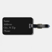 Monogramm des silberner und blauer gepäckanhänger (Rückseite horizontal)